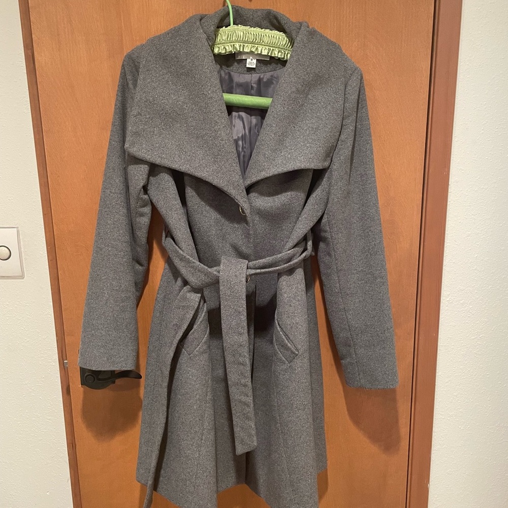 Anne Klein Grey Dress Coat